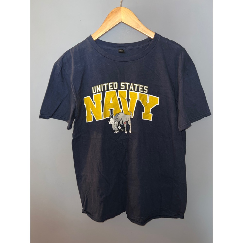 Anvil US Navy United States Navy Bill the Goat Graphic T-Shirt Blue Large